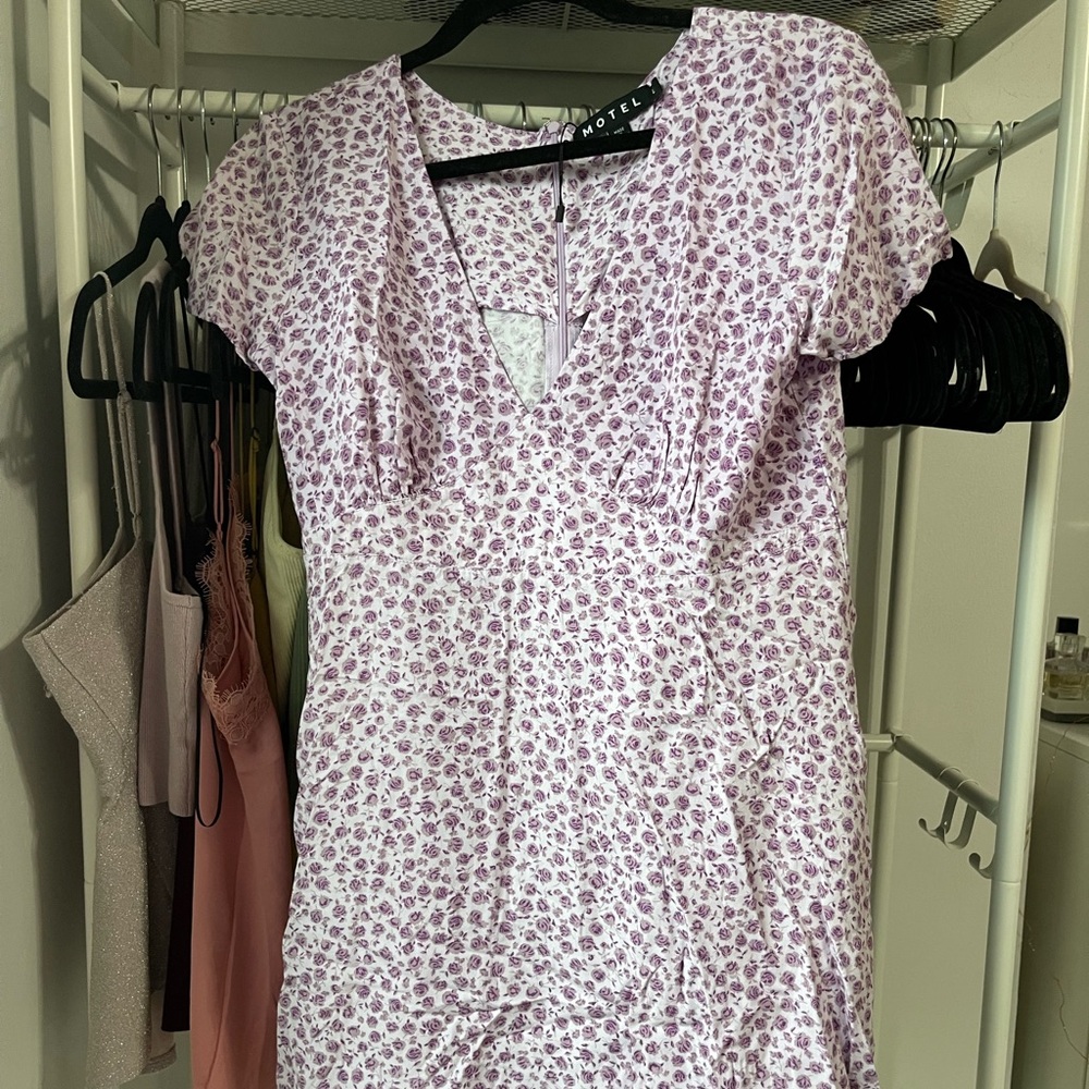 Lavender floral sun dress